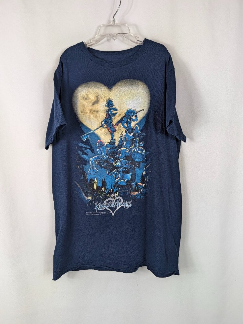 Disney Kingdom Hearts Navy Blue T-Shirt Square Enix Unisex Size Medium M